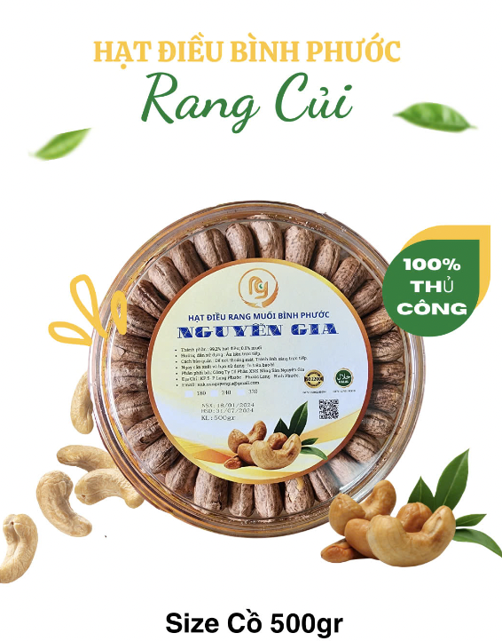 hạt điều Bình Phước rang củi